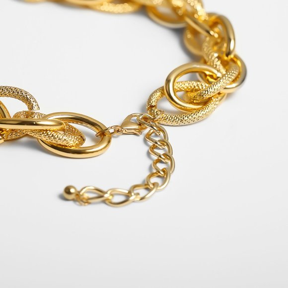 NEW Gold Chunky Link Chain Necklace - Picture 12 of 12